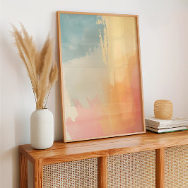 Abstracte pastelkleur poster