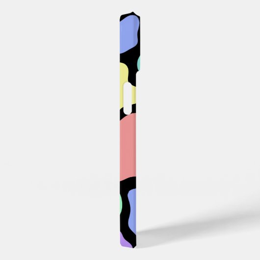 Abstracte pastelkleur telefoonhoes (zwart) Case-Mate iPhone case (Achterkant / Rechts)