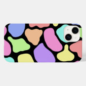 Abstracte pastelkleur telefoonhoes (zwart) Case-Mate iPhone case (Achterkant (horizontaal))