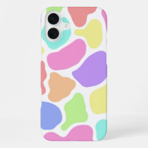 Abstracte pastelkleur telefoonhoesje (wit)