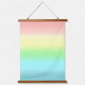 Abstracte pastelkleuren kunst hangend wandkleed (Voorkant)