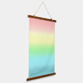 Abstracte pastelkleuren kunst hangend wandkleed (Gebogen)