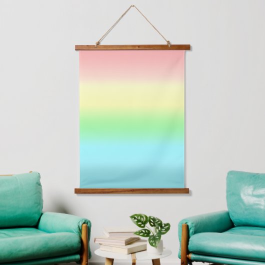 Abstracte pastelkleuren kunst hangend wandkleed (Woonkamer)