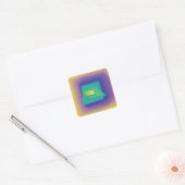 abstracte pastelkleuren vierkante sticker (Envelop)
