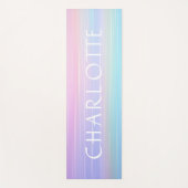 Abstracte pastelpatroon gepersonaliseerde naam yogamat (Voorkant)