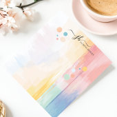 Abstracte pastelpenseelstreek gepersonaliseerd notitieblok