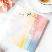 Abstracte pastelpenseelstreek gepersonaliseerd notitieblok