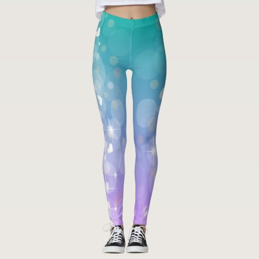 Abstracte pastels en harten leggings (Voorkant)