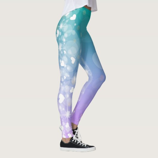 Abstracte pastels en harten leggings (Rechts)