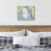 Abstracte pastels houden kalm canvas afdruk (Insitu (Slaapkamer))