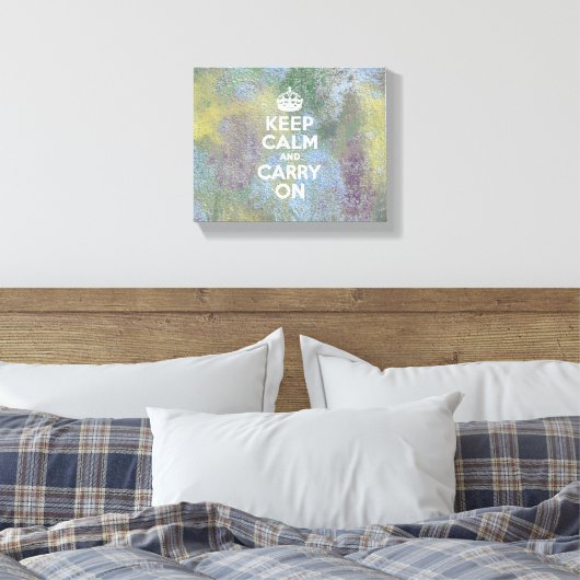 Abstracte pastels houden kalm canvas afdruk (Insitu (Slaapkamer))