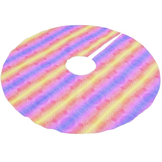 abstracte pastelstrepen kerstboom rok (Gekanteld)