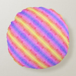 abstracte pastelstrepen rond kussen