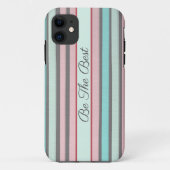 Abstracte pastelstripes iPhone Case (Achterkant)
