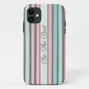 Abstracte pastelstripes iPhone Case