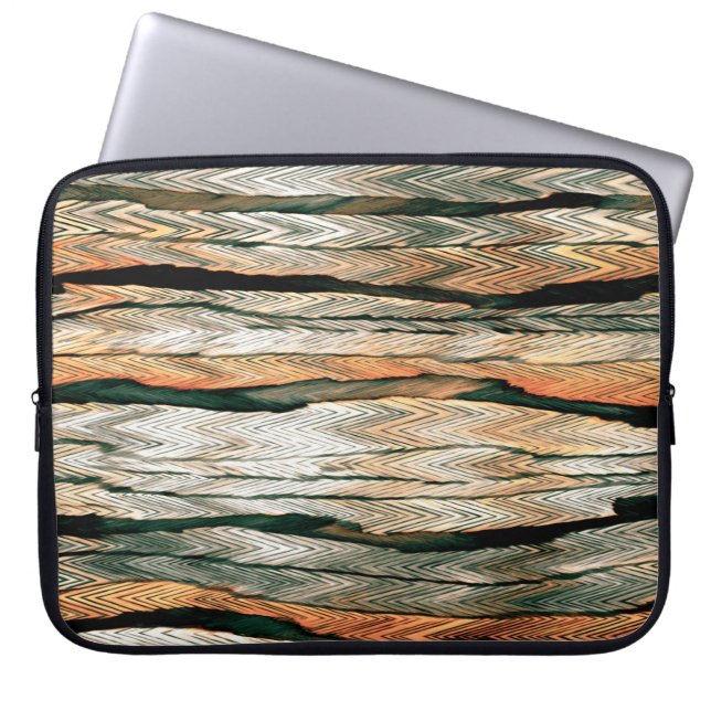 Abstracte pasteltinten kleurneutraal geverfd mela laptop sleeve (Voorkant)