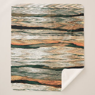 Abstracte pasteltinten kleurneutraal geverfd mela sherpa deken