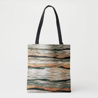 Abstracte pasteltinten kleurneutraal geverfd mela tote bag