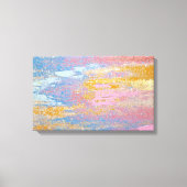 abstracte pastelverftextuur met goudkleurige vlekk canvas afdruk (Voorkant)