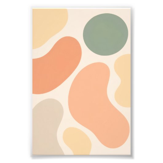 Abstracte pastelvormen Poster (Voorkant)