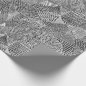 Abstracte patchwerkkaart - White on Black Cadeaupapier (Hoek)