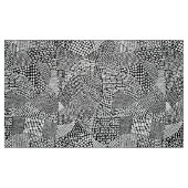 Abstracte patchwerkkaart - White on Black Stof (Fat Quarter)