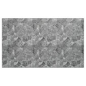 Abstracte patchwerkkaart - White on Black Stof (Yard (91,4 cm))