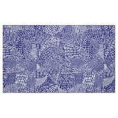 Abstracte patchwerkkaart - White on Deep Navy Blue Stof (Fat Quarter)