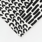 Abstracte patchwerkkaart - zwart op wit fleece deken (Hoek)