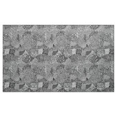 Abstracte patchwerkkaart - zwart op wit stof (Yard (91,4 cm))