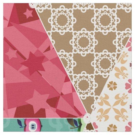 Abstracte patchwork quilt retro  ab stof (Close Up)
