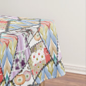 Abstracte patchwork-quilt retro op tablecloth tafelkleed (Voorbeeld)