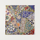 Abstracte patchwork van de spaanse tegel , wandkleed (Voorkant (horizontaal))