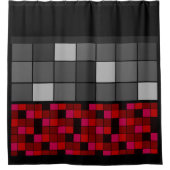 Abstracte patchwork voor douwergordijn douchegordijn (Voorkant)
