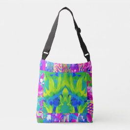 Abstracte Patchwork Zonnebloem Tuin Collage Crossbody Tas