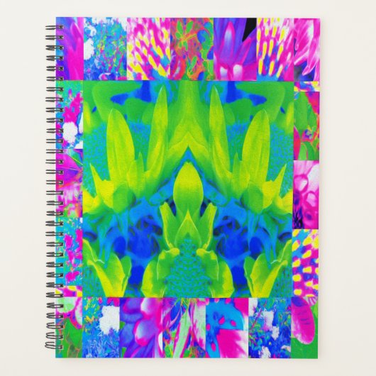 Abstracte Patchwork Zonnebloem Tuin Collage Planner (Voorkant)