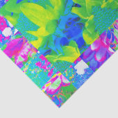 Abstracte Patchwork Zonnebloem Tuin Collage Tissuepapier (Detail)