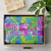 Abstracte Patchwork Zonnebloem Tuin Collage Tissuepapier (Geschenk)