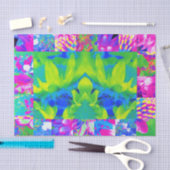 Abstracte Patchwork Zonnebloem Tuin Collage Tissuepapier (Craft)