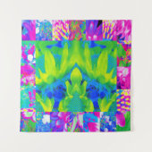Abstracte patchwork zonnebloem tuin collage wandkleed (Voorkant)