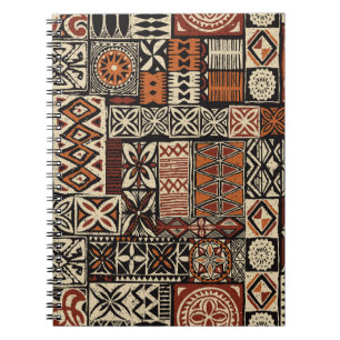 Abstracte patchwo's, tapa, Hawaiiaanse stijl Notitieboek