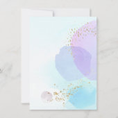 Abstracte patelcirkels Baby shower uitnodiging (Achterkant)