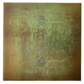 Abstracte patina koper en groen door Renee Tegeltje (Voorkant)