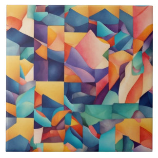 Abstracte patronen geïnspireerd door Elements Tegeltje