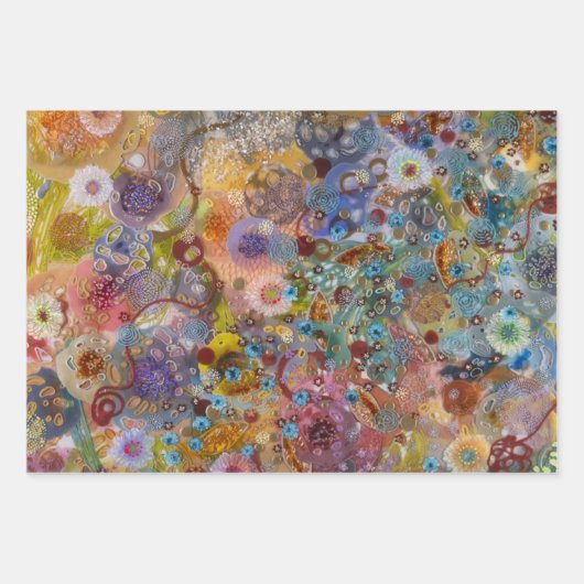 Abstracte patronen inpakpapier vel (Voorkant 3)