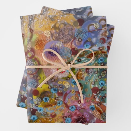 Abstracte patronen inpakpapier vel (In situ)