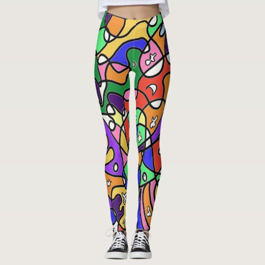  Abstracte patronen  Leggings (Voorkant)