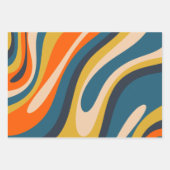 Abstracte patronen met lijnen en cirkels Retro Inpakpapier Vel (Voorkant 3)