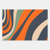 Abstracte patronen met lijnen en cirkels Retro Inpakpapier Vel (Voorkant)