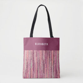 Abstracte Patronen Penseelstreek Gepersonaliseerde Tote Bag